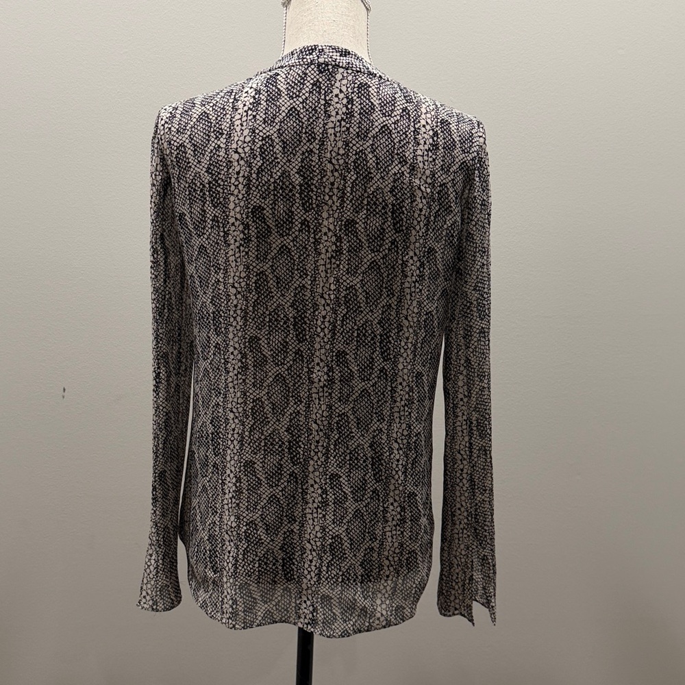Theory Silk Snake Print Shirt View 4